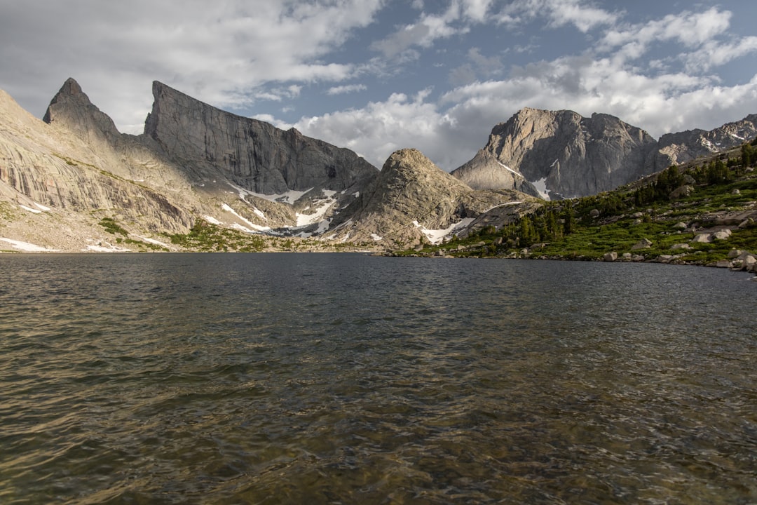 Rocky Mountains landscape with alpine lake