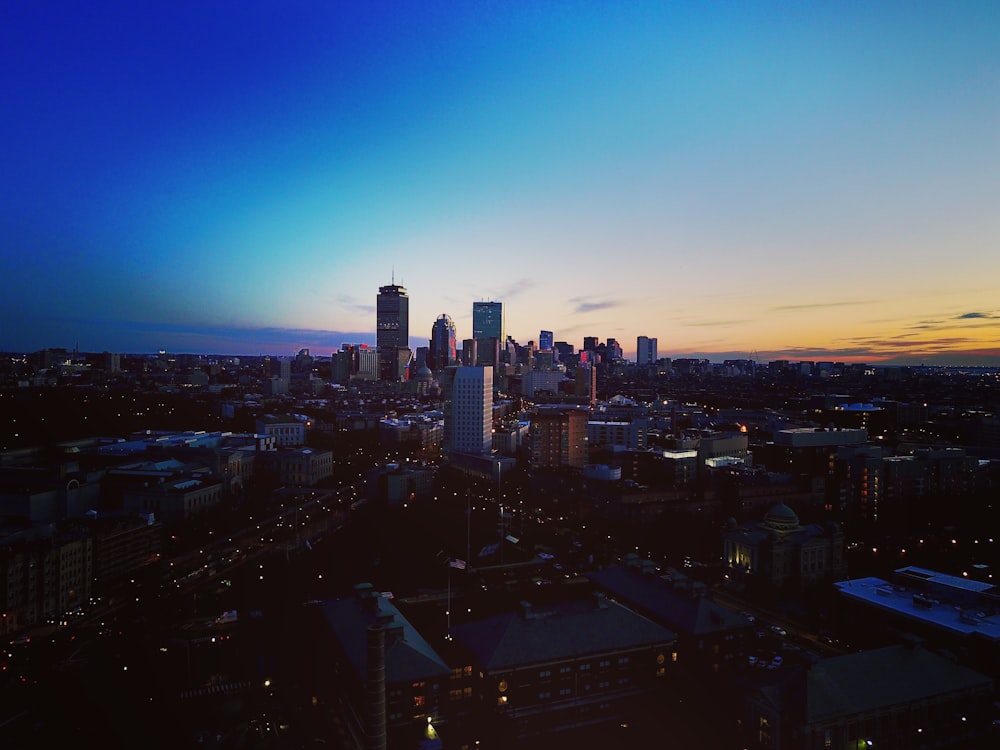 birds eye photography of city buildings