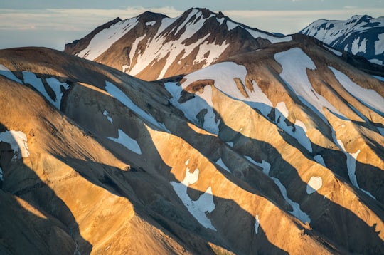 snowcap mountain in Landmannalaugar Iceland