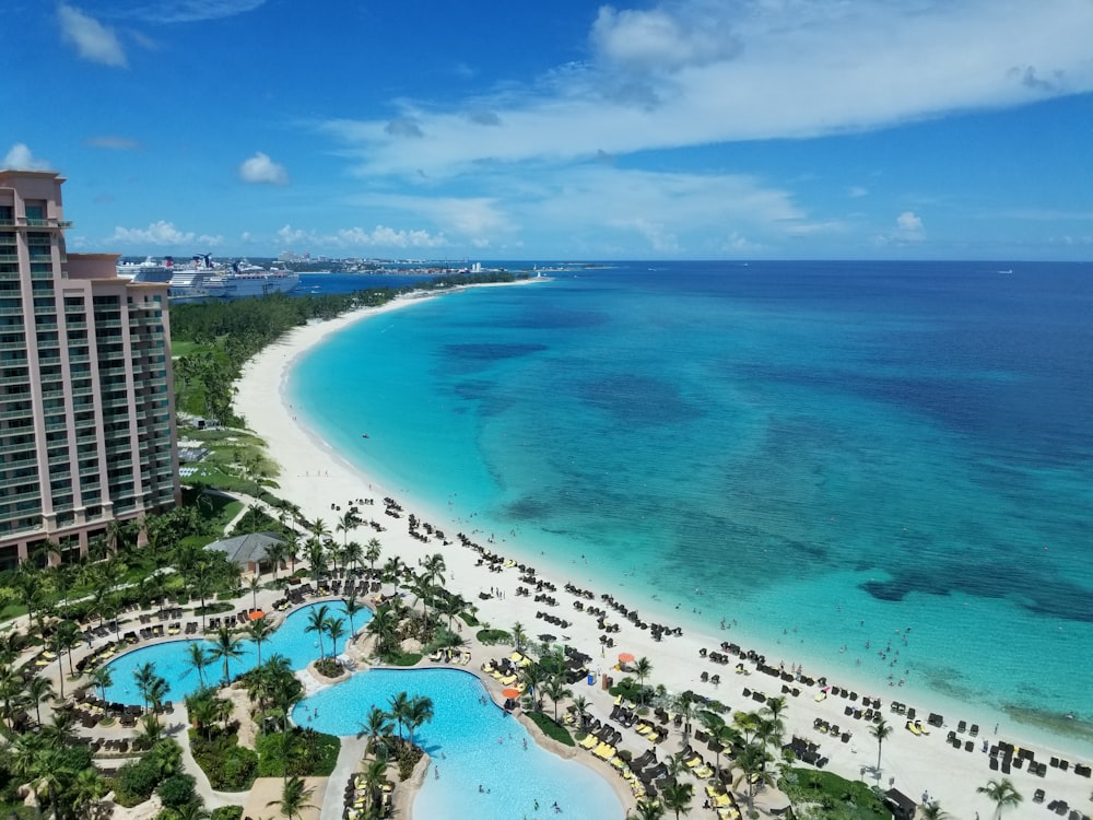 aerial photography of body of water