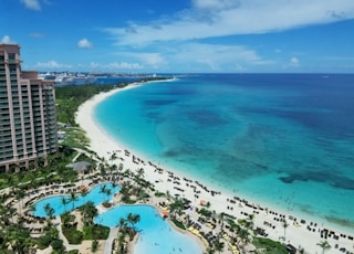 aerial photography of body of water