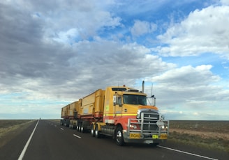 truck on highway during daytime