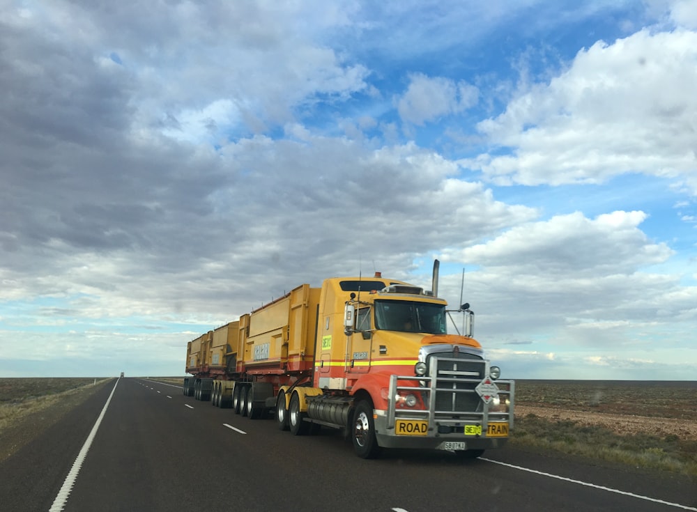 truck on highway during daytime