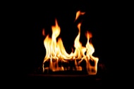 fire on firepit