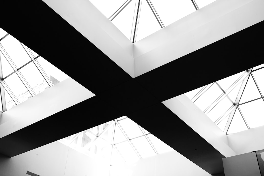 black and gray ceiling in shallow focus lens photography