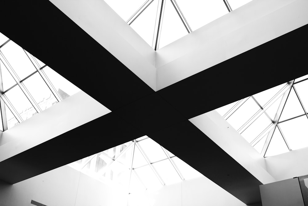 black and gray ceiling in shallow focus lens photography