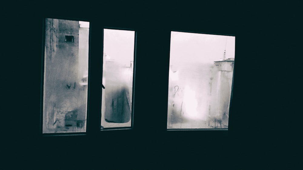 foggy glass window frame