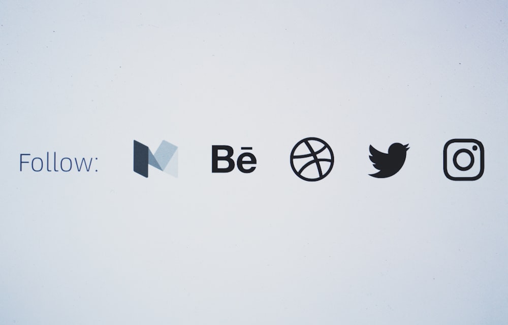 Text of social media display of social media platforms and their logos