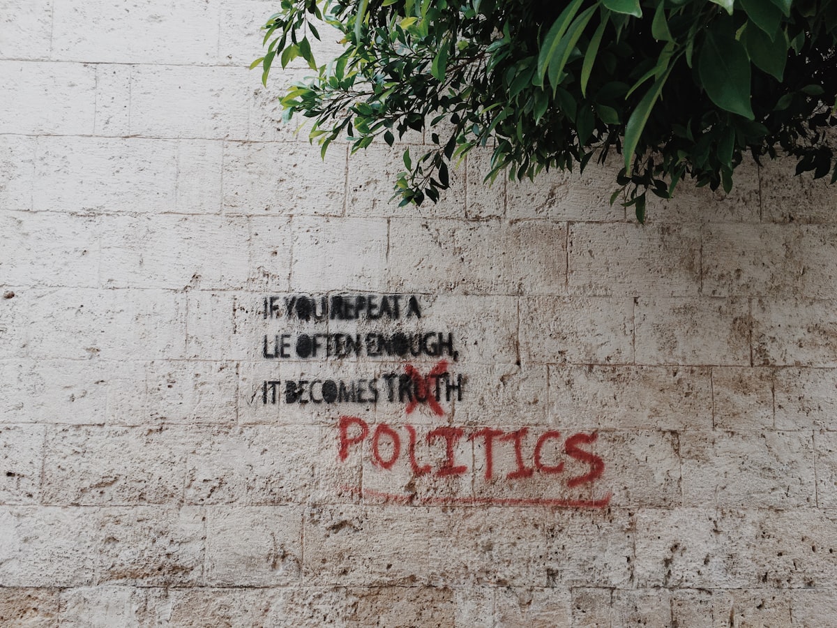 Political commentary on the streets of Gemmayze, East Beirut, Lebanon.