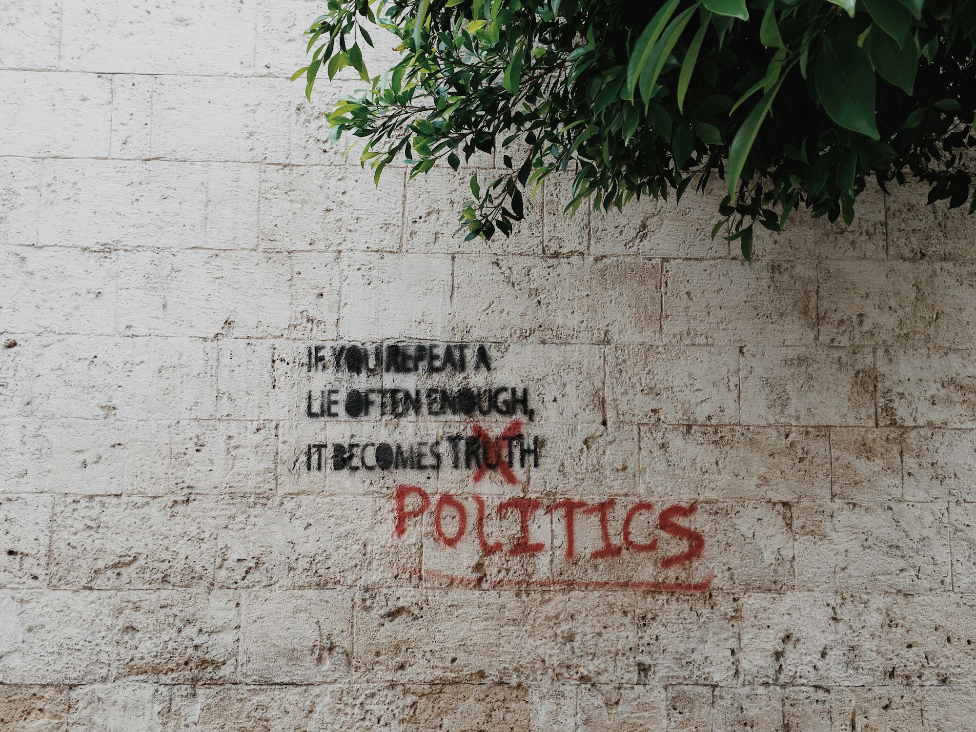 Political commentary on the streets of Gemmayze, East Beirut, Lebanon.