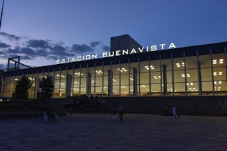 The velostazione building with the municipal office visible in the background