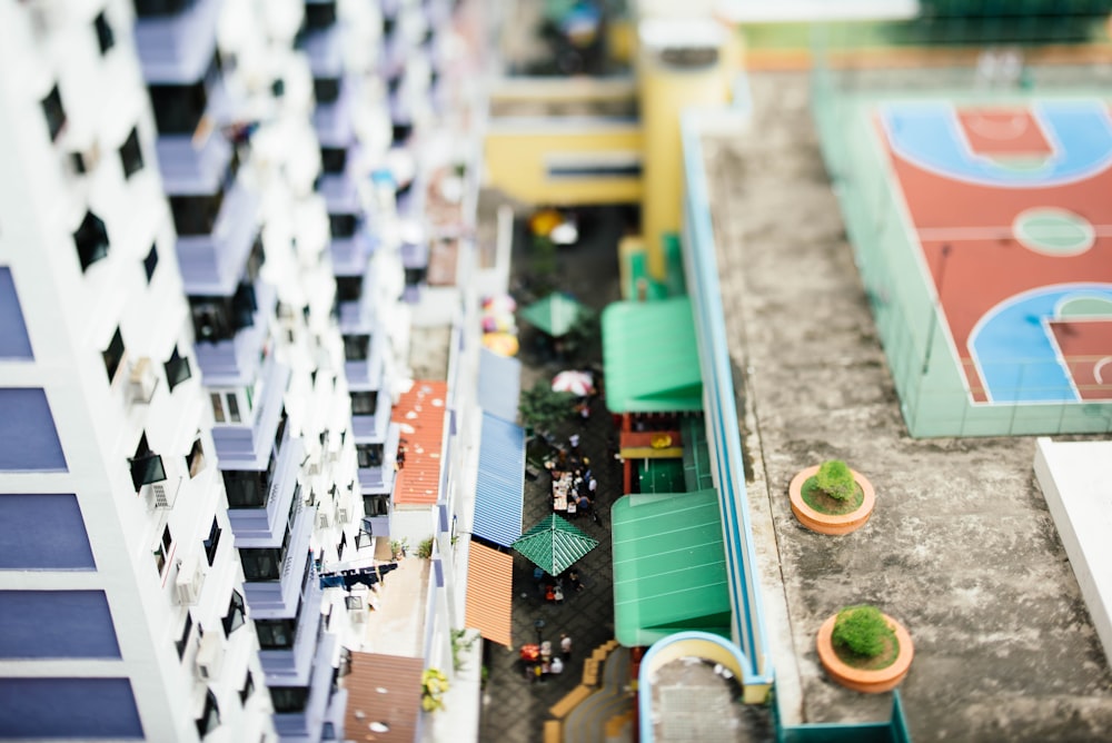 assorted-color city view scale model