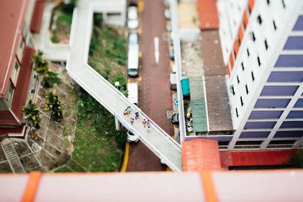 An aerial view of KB West Walk highlighting its strategic location and nearby infrastructure.