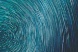 a star trail in the night sky