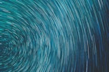 a star trail in the night sky
