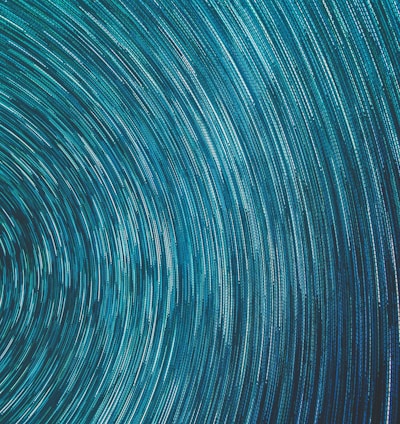 a star trail in the night sky