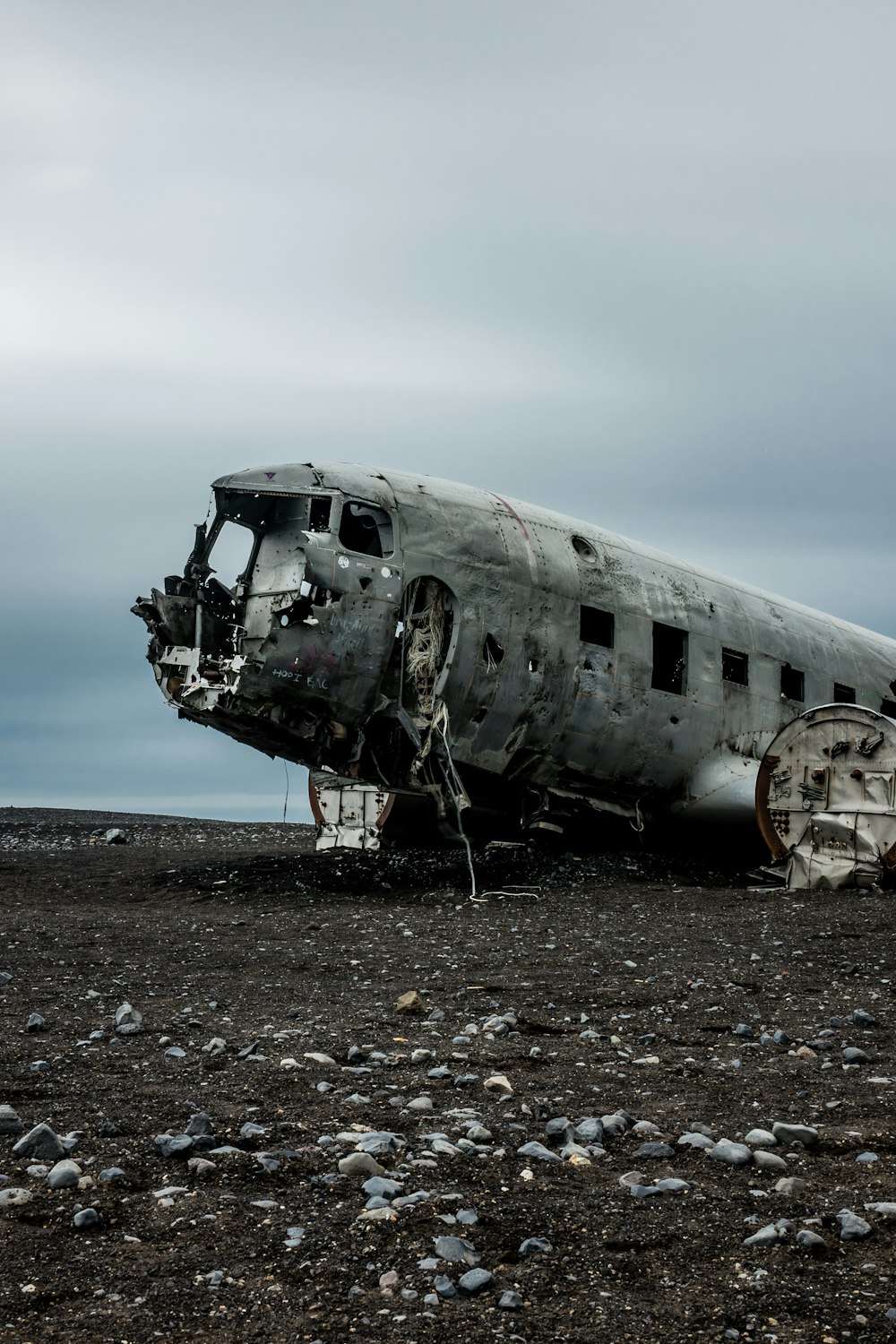 Foto del avión estrellado