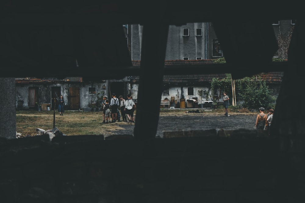 group of people near door during daytime