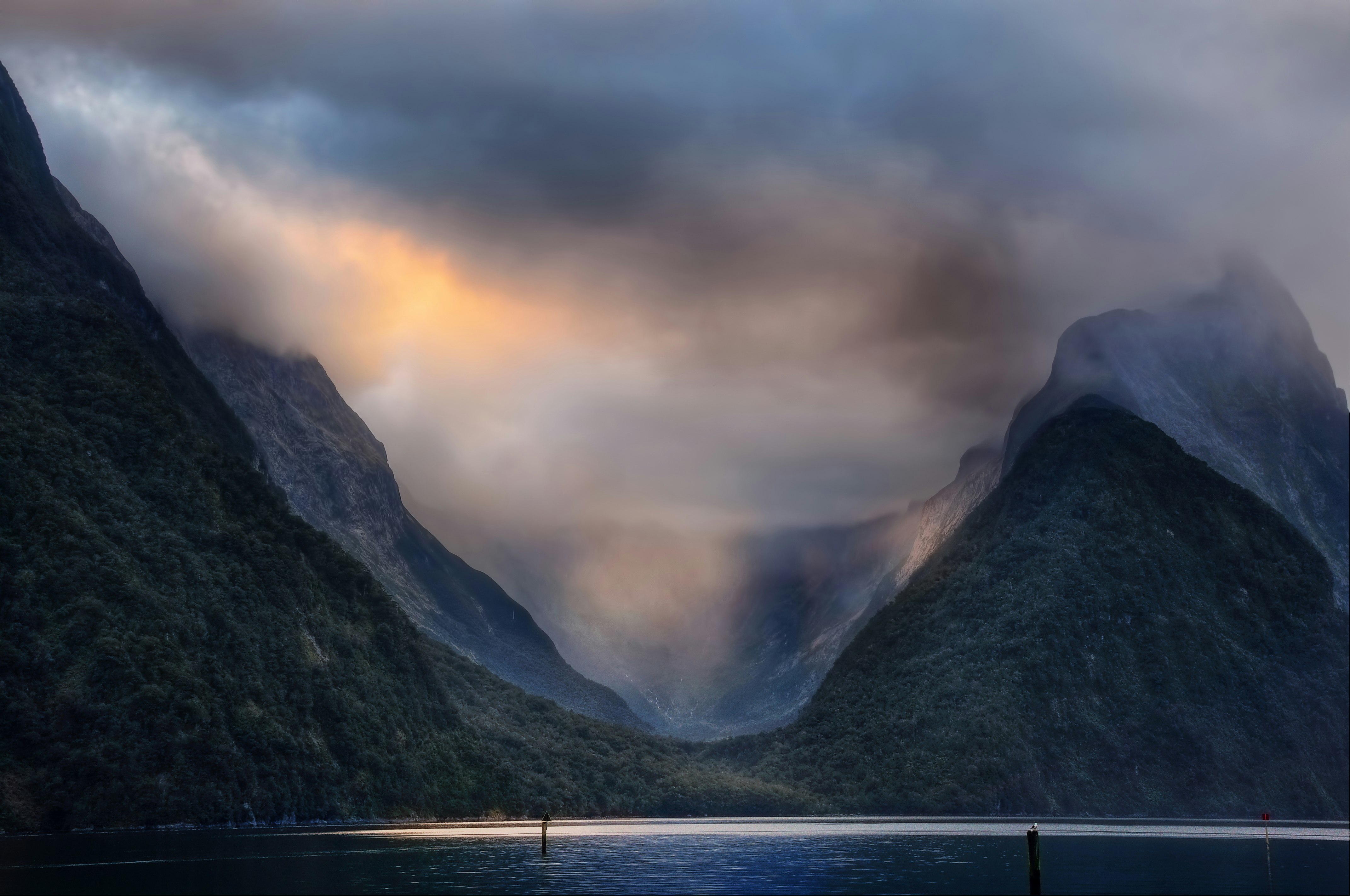 Taken in Milford Sound, New Zealand.   This was taken late in the afternoon on a rain-free day.