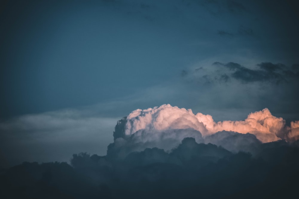 Foto vista panorâmica das nuvens cumulus