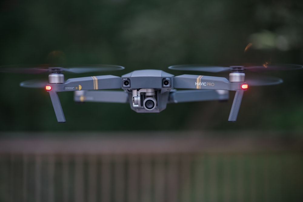 close up photography of gray quadcopter drone