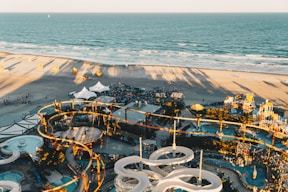 aerial photography of landmark beach