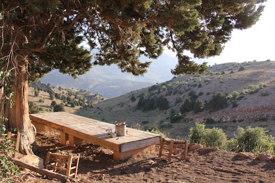 brown wooden desk in Hermel Lebanon