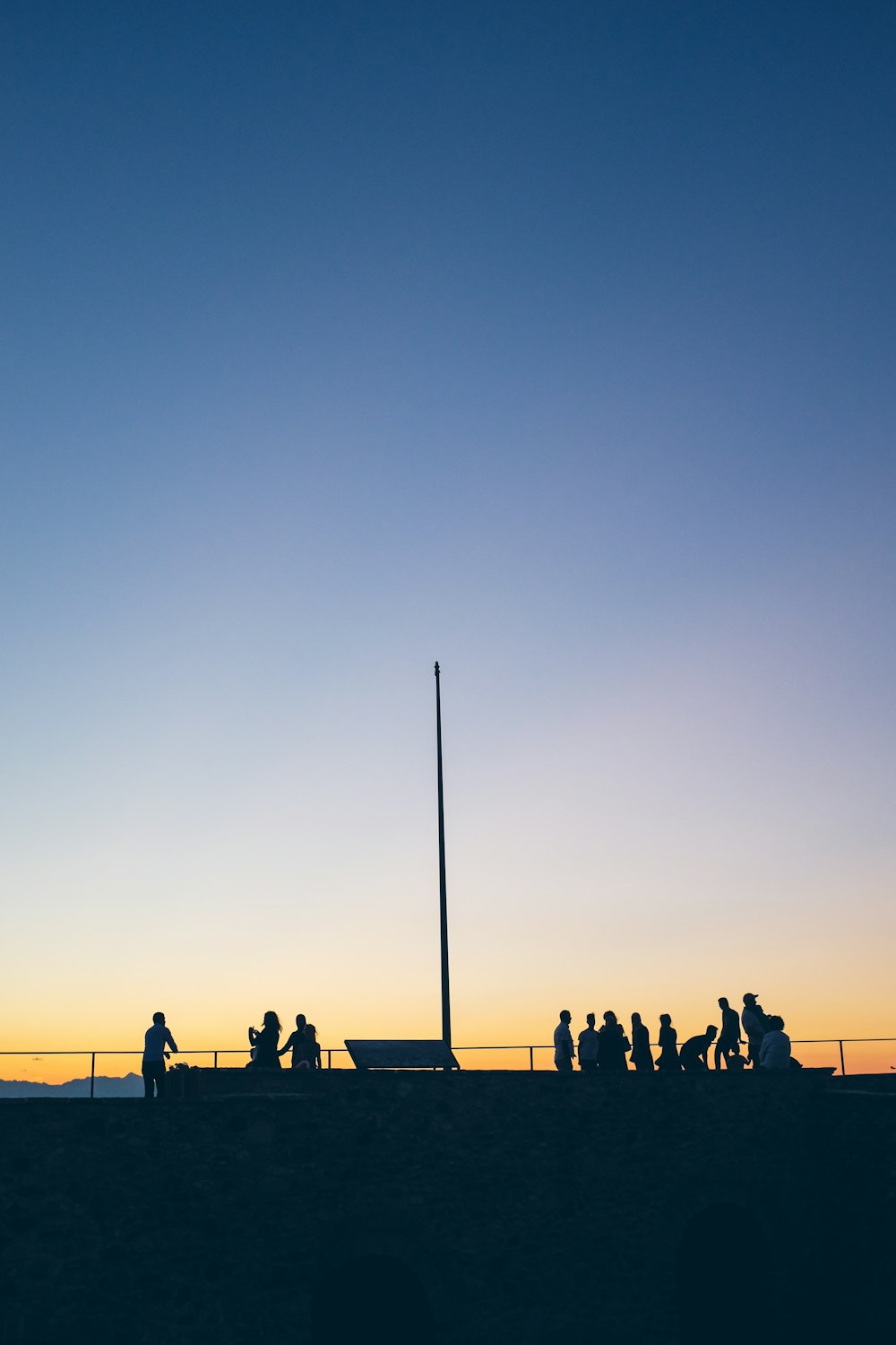 silhouette of people during daytime