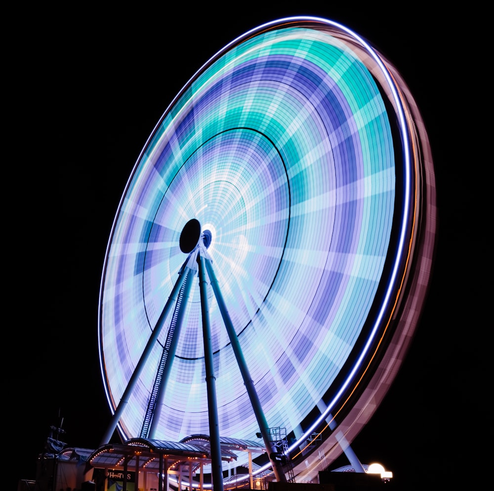 timelapse photography of ferris wheel