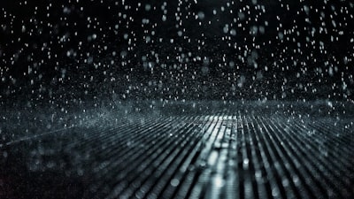 raindrops during nighttime rain google meet background