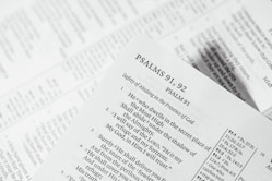 Psalms 91, 92 bible page
