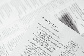 Psalms 91, 92 bible page