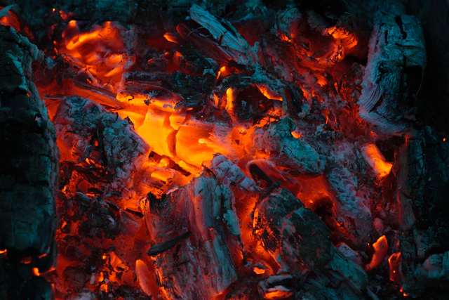 Charcoal embers by Andrey Andreyev on Unsplash