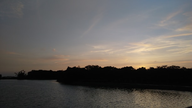 A serene sunset over a peaceful nursing home.