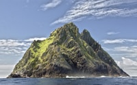 landscape photo of mountain island