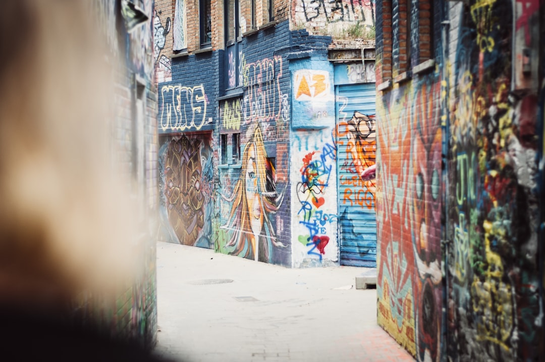 wall art illustration, Graffiti alley Ghent