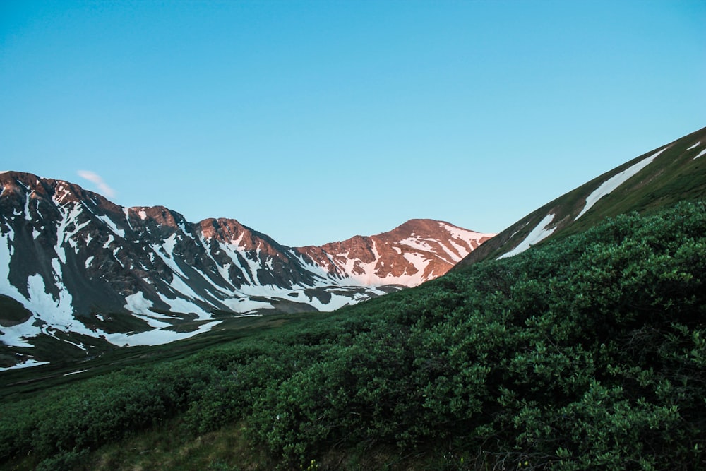 green mountain range under clear sky