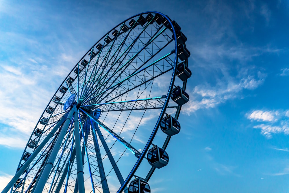 low angel photography of Ferris wheel