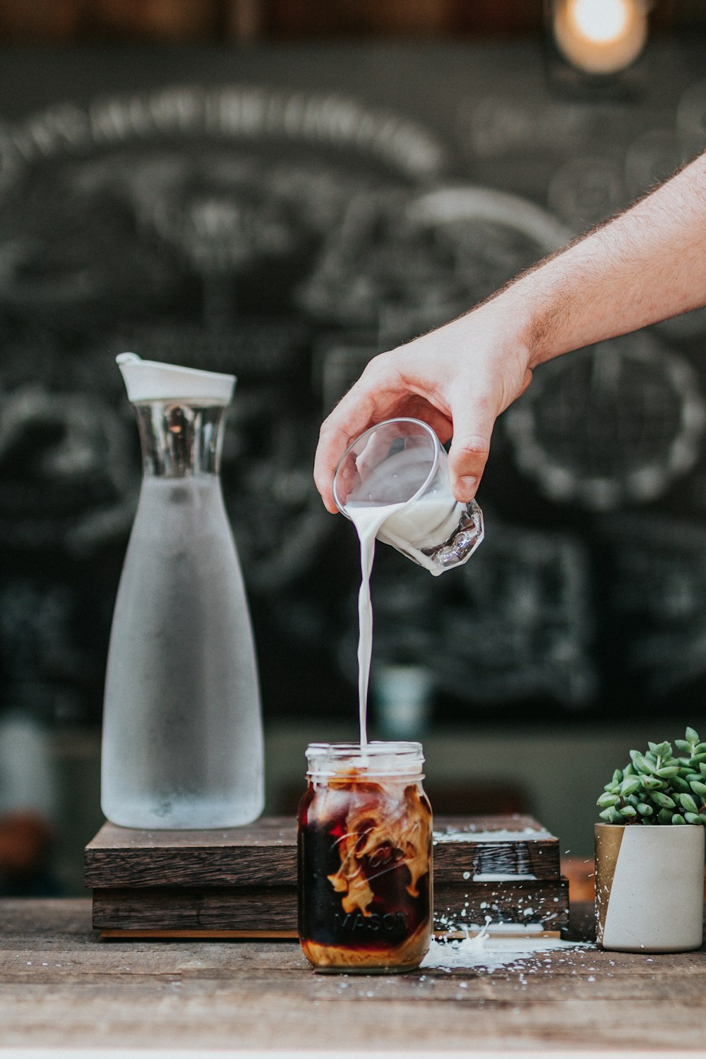 clear mason jar