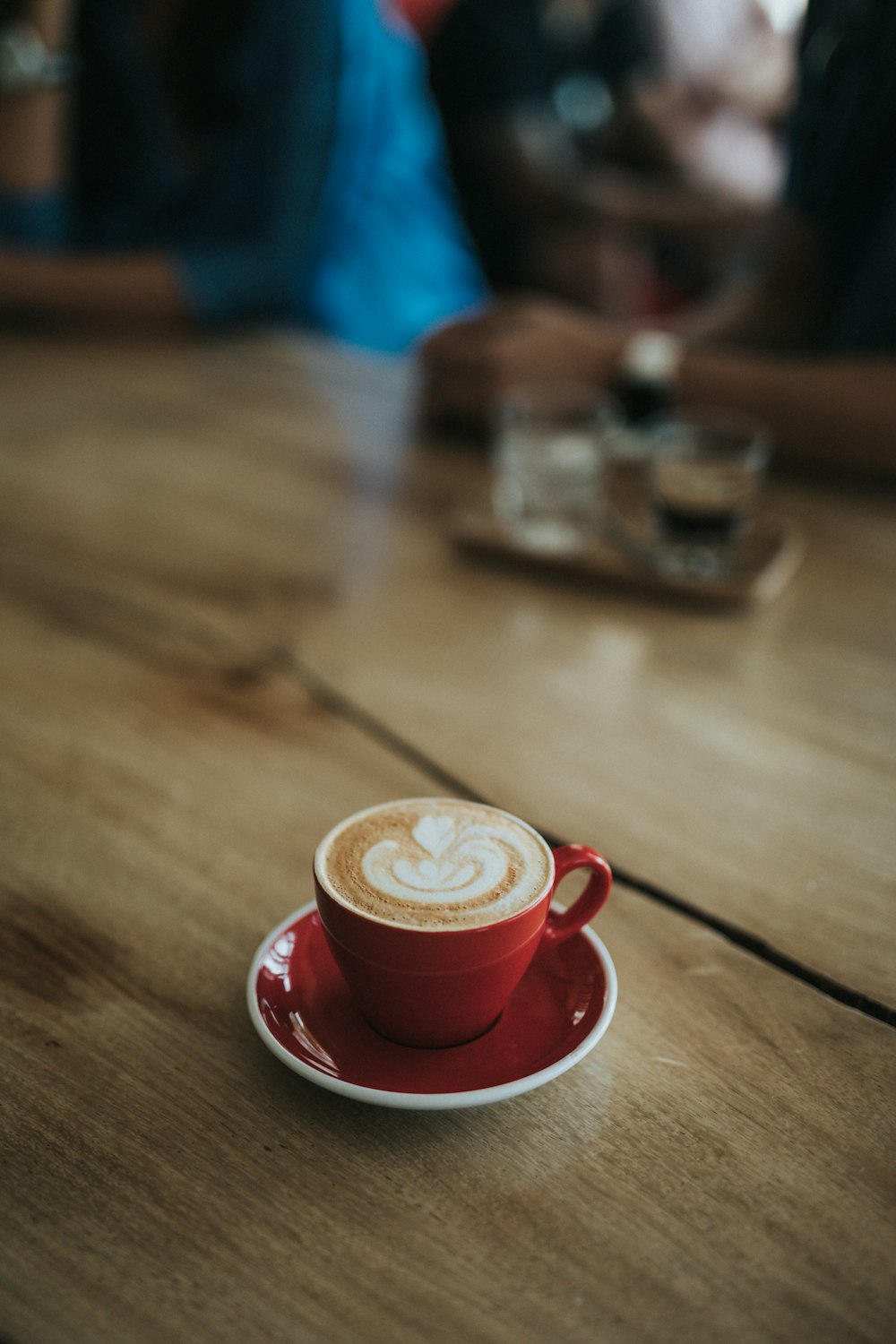 coffee fill in teacup on saucer