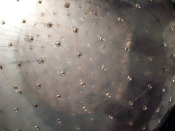Detailed shot of the foam bladder inside a transparent tank casing.