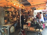 A vibrant market scene showcasing fresh dairy ingredients.