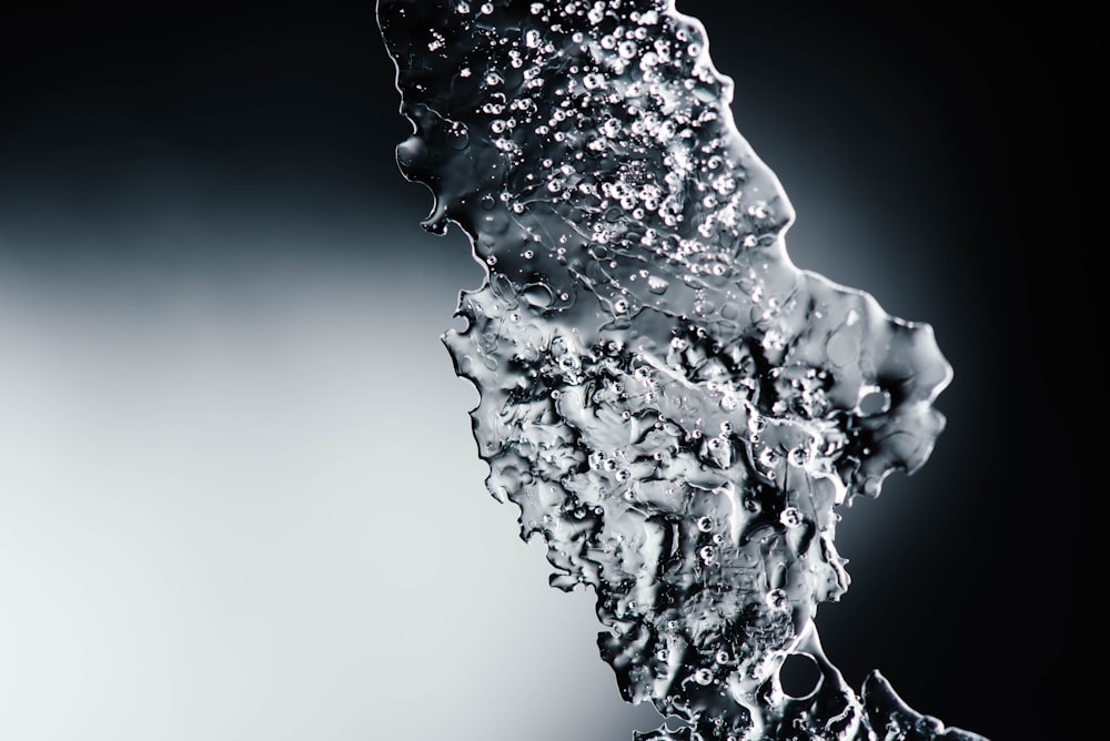 time lapsed photography of water drop