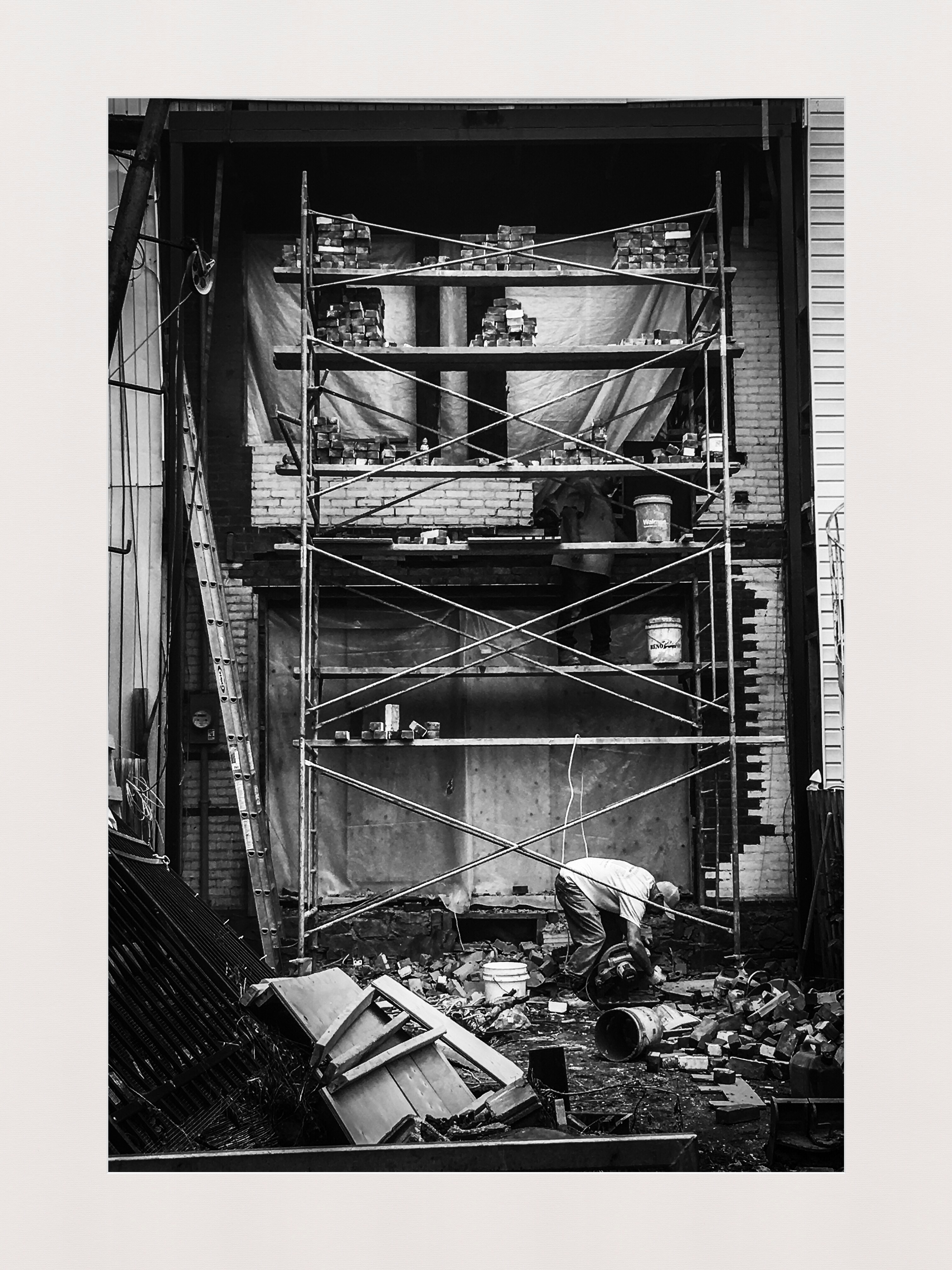 Photo of a skilled builder working on a residential construction site in Adelaide.