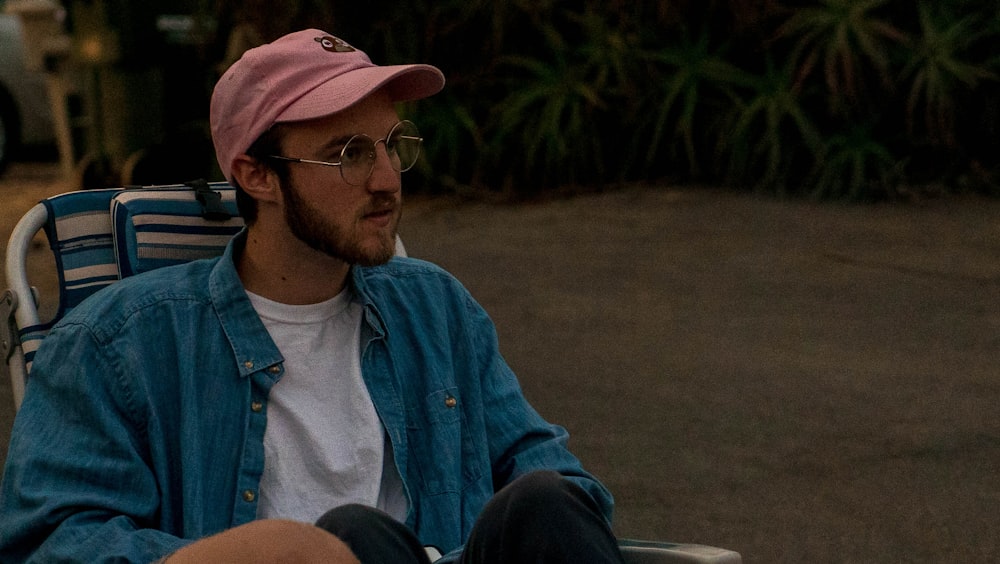 man sitting on chair