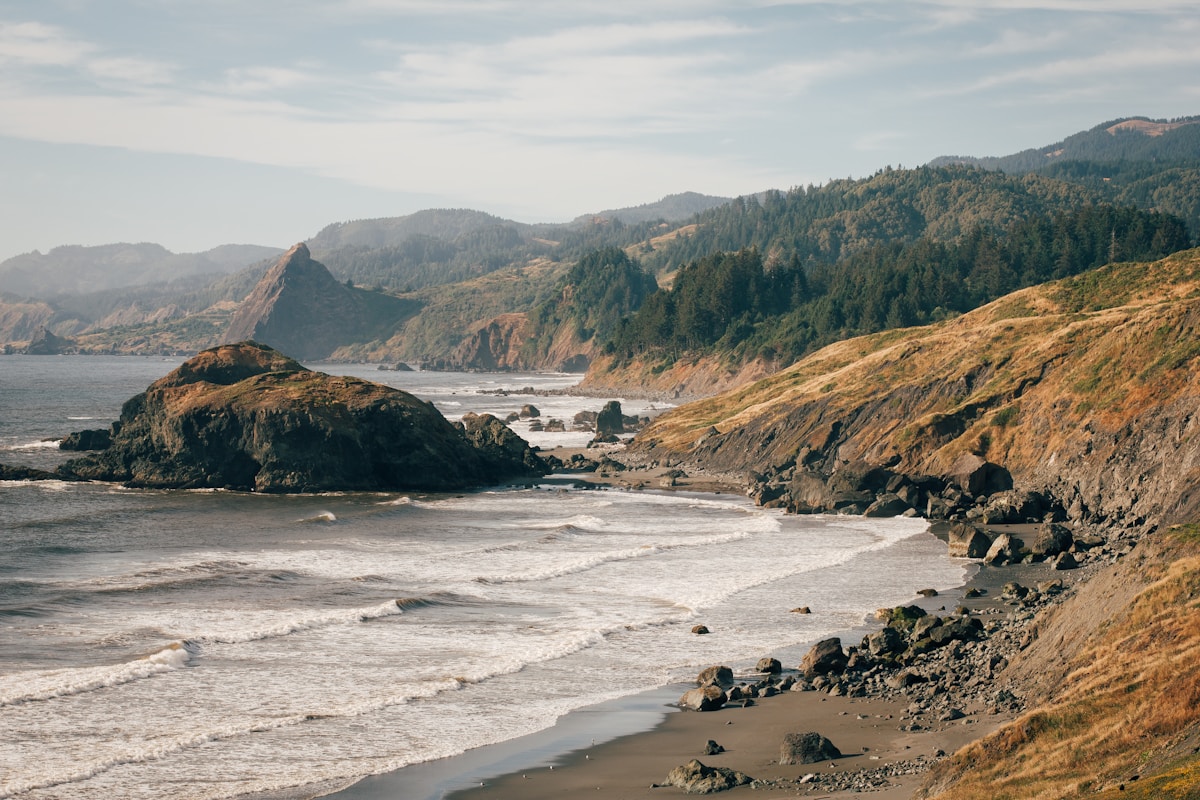 Rogue River estuary near Gold Beach Oregon