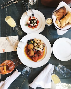 meat balls on white ceramic plate
