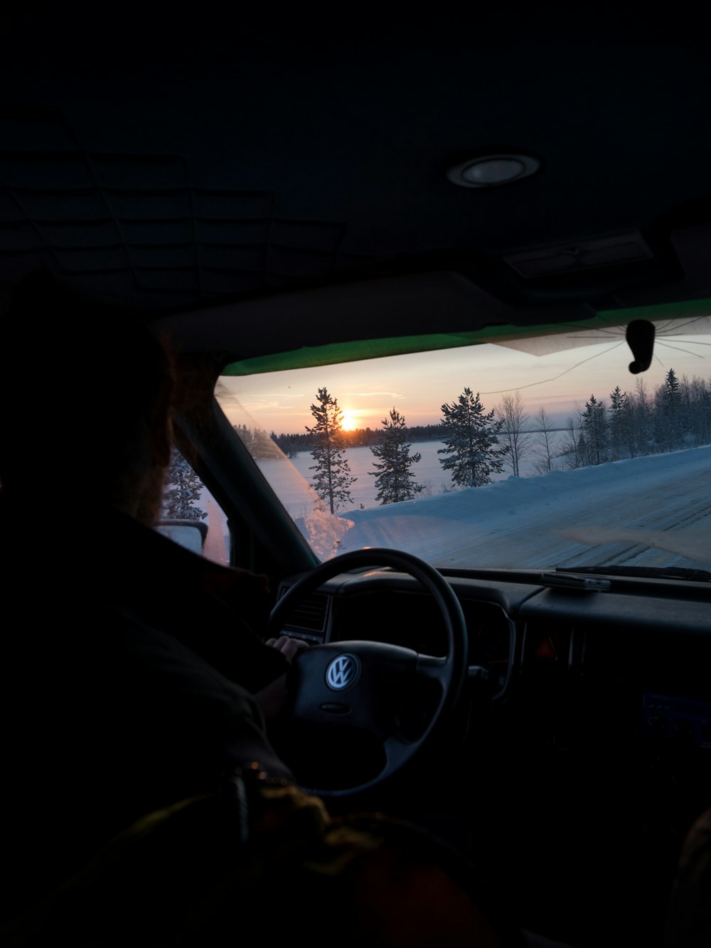 person riding Volkswagen vehicle