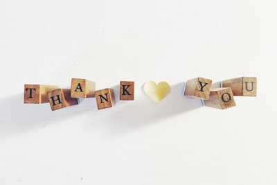 thank you on wooden blocks gratitude zoom background