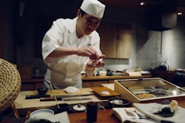 man in chef suit